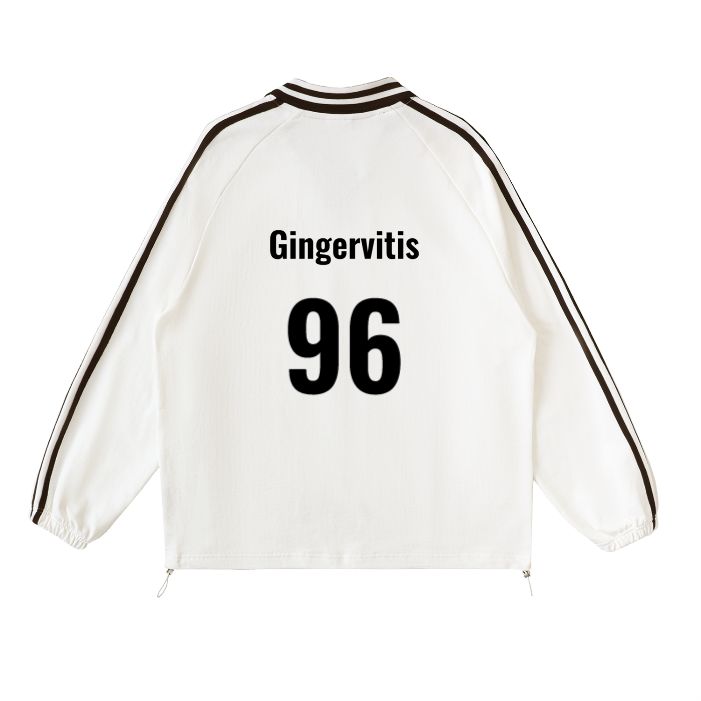 Contrast Striped Lapel Collar Sweatshirt